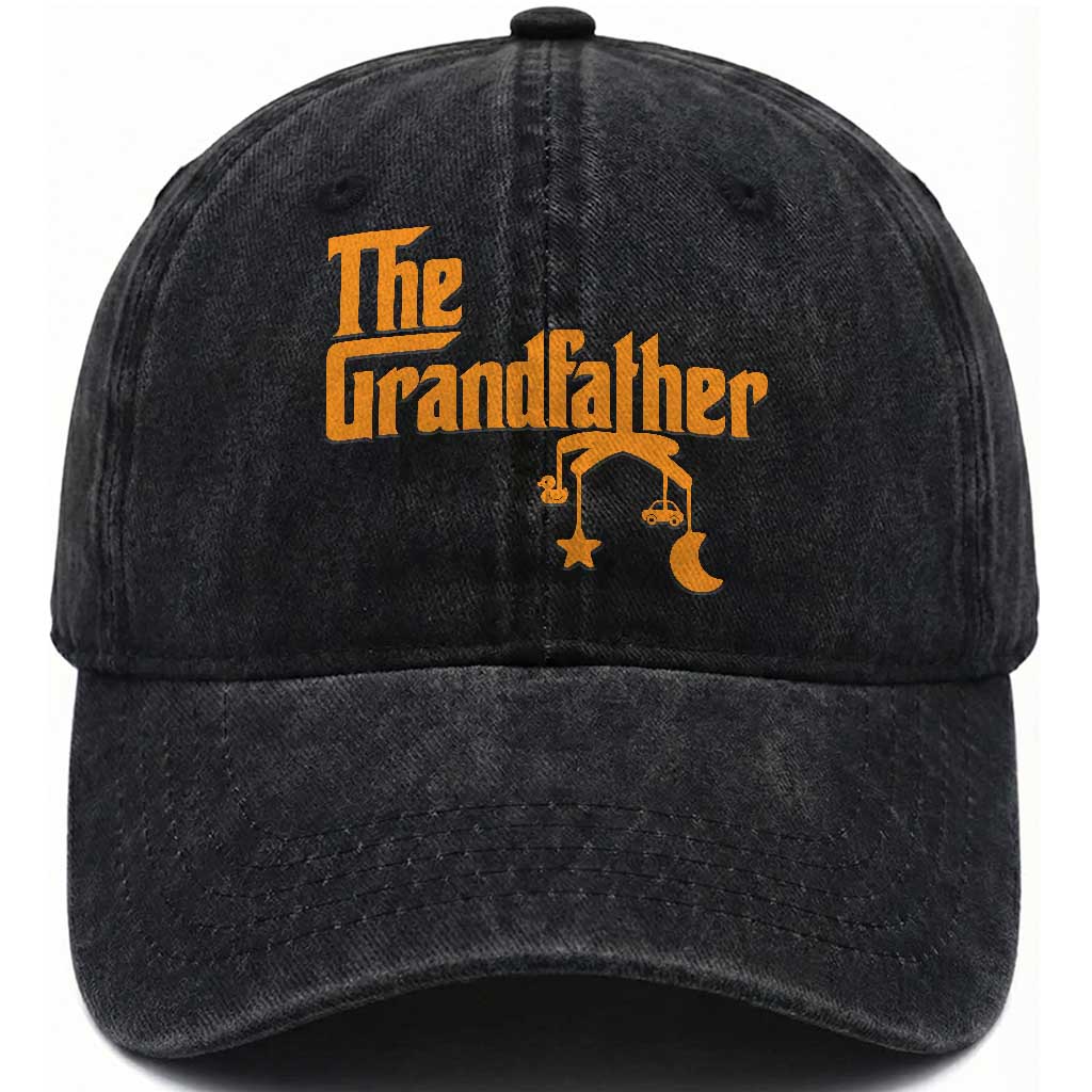 Grandfather Washed Cotton Baseball Cap Funny Grandpa Fathers Day