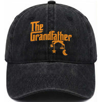 Grandfather Washed Cotton Baseball Cap Funny Grandpa Fathers Day
