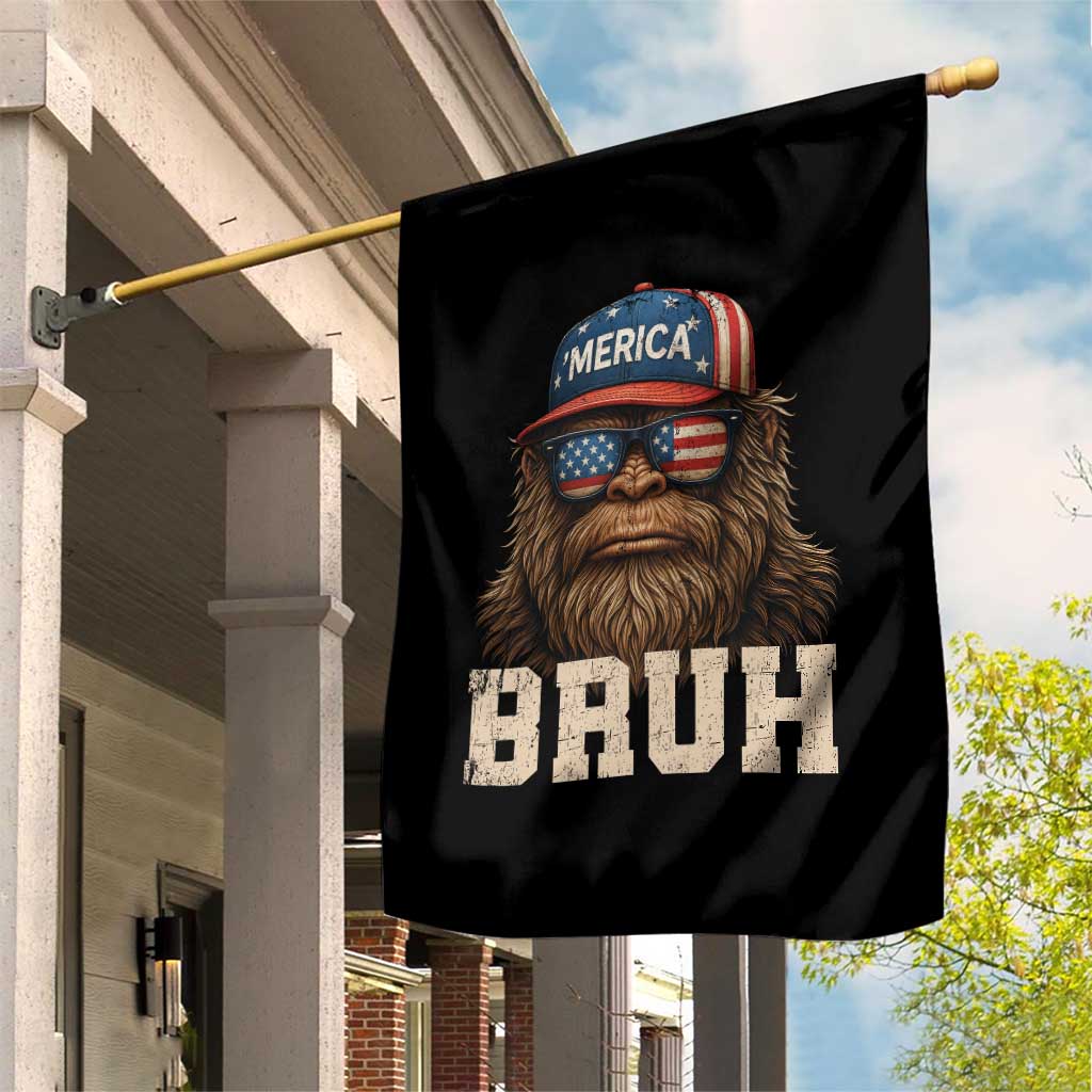 Bruh Bigfoot Merica Garden Flag American Flag Patriotic 4th Of July - Wonder Print Shop
