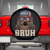 Bruh Bigfoot Merica Spare Tire Cover American Flag Patriotic 4th Of July - Wonder Print Shop