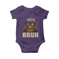 Bruh Bigfoot Merica Baby Onesie American Flag Patriotic 4th Of July - Wonder Print Shop