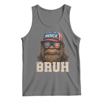 Bruh Bigfoot Merica Tank Top American Flag Patriotic 4th Of July - Wonder Print Shop