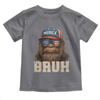 Bruh Bigfoot Merica Toddler T Shirt American Flag Patriotic 4th Of July - Wonder Print Shop