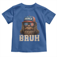 Bruh Bigfoot Merica Toddler T Shirt American Flag Patriotic 4th Of July - Wonder Print Shop