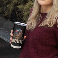 Bruh Bigfoot Merica Tumbler Cup American Flag Patriotic 4th Of July - Wonder Print Shop