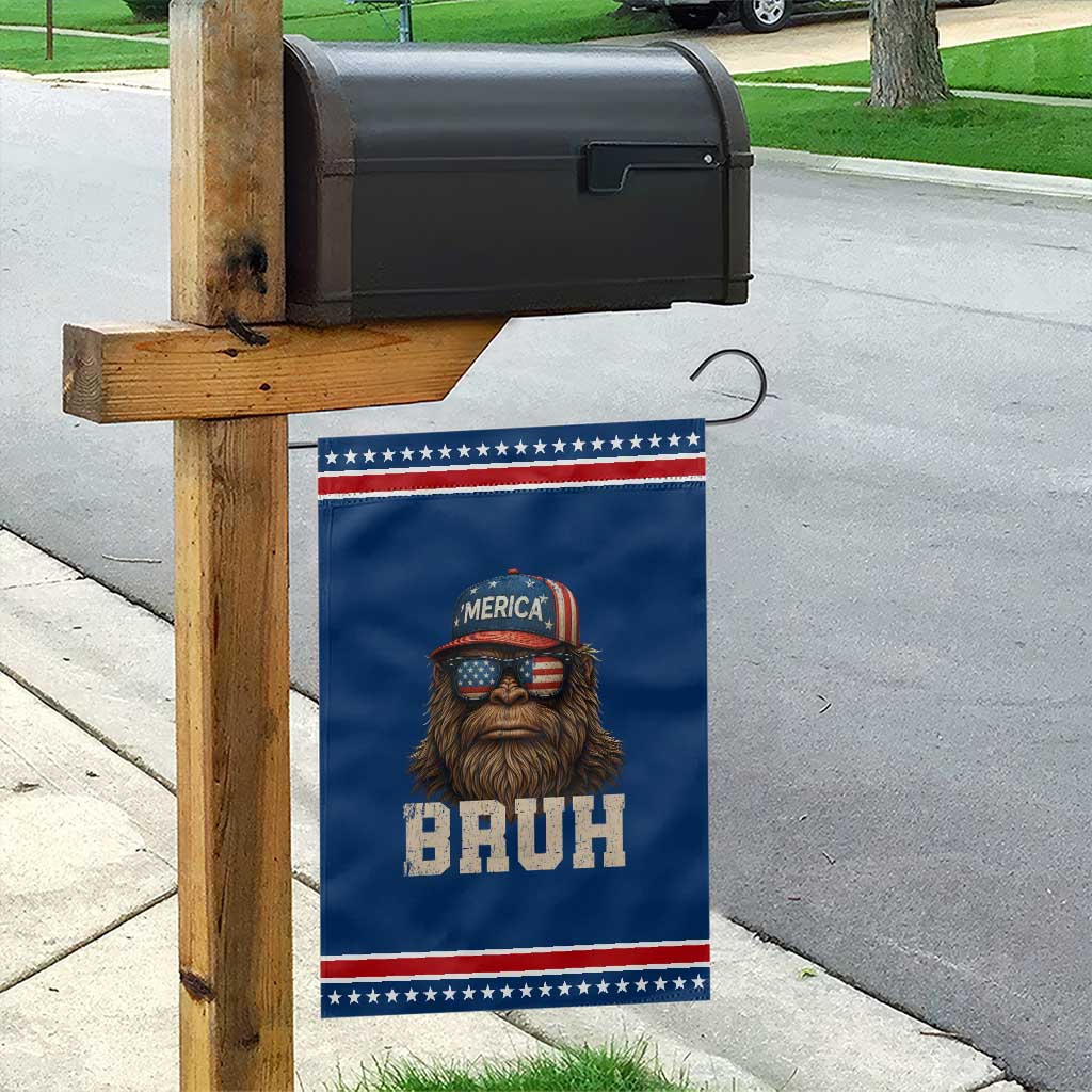 Bruh Bigfoot Merica Garden Flag American Flag Patriotic 4th Of July