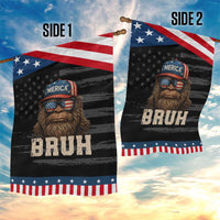 Bruh Bigfoot Merica Garden Flag American Flag Patriotic 4th Of July
