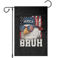 Bruh 'Merica Bald Eagle 4th of July Garden Flag Patriotic USA Flag - Wonder Print Shop