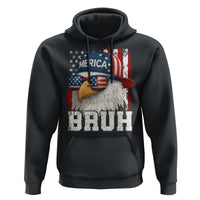 Bruh 'Merica Bald Eagle 4th of July Hoodie Patriotic USA Flag - Wonder Print Shop