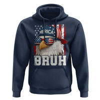 Bruh 'Merica Bald Eagle 4th of July Hoodie Patriotic USA Flag - Wonder Print Shop