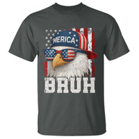 Bruh 'Merica Bald Eagle 4th of July T Shirt Patriotic USA Flag - Wonder Print Shop
