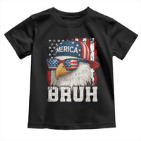 Bruh 'Merica Bald Eagle 4th of July Toddler T Shirt Patriotic USA Flag - Wonder Print Shop