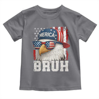 Bruh 'Merica Bald Eagle 4th of July Toddler T Shirt Patriotic USA Flag - Wonder Print Shop