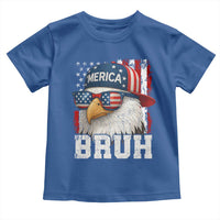 Bruh 'Merica Bald Eagle 4th of July Toddler T Shirt Patriotic USA Flag - Wonder Print Shop