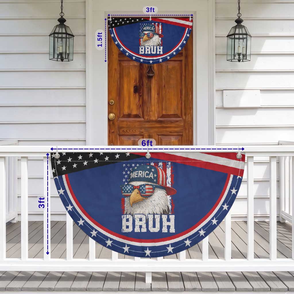 Bruh 'Merica Bald Eagle 4th of July Patriotic Fan Flag USA Flag