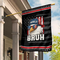 Bruh 'Merica Bald Eagle 4th of July Garden Flag Patriotic USA Flag