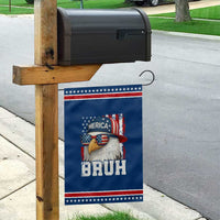 Bruh 'Merica Bald Eagle 4th of July Garden Flag Patriotic USA Flag