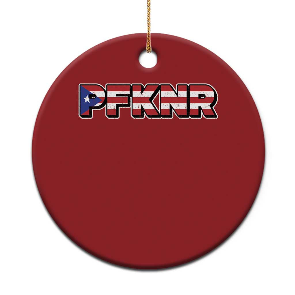 PFKNR Christmas Ornament Vintage Boricua Puerto Rican Flag - Wonder Print Shop