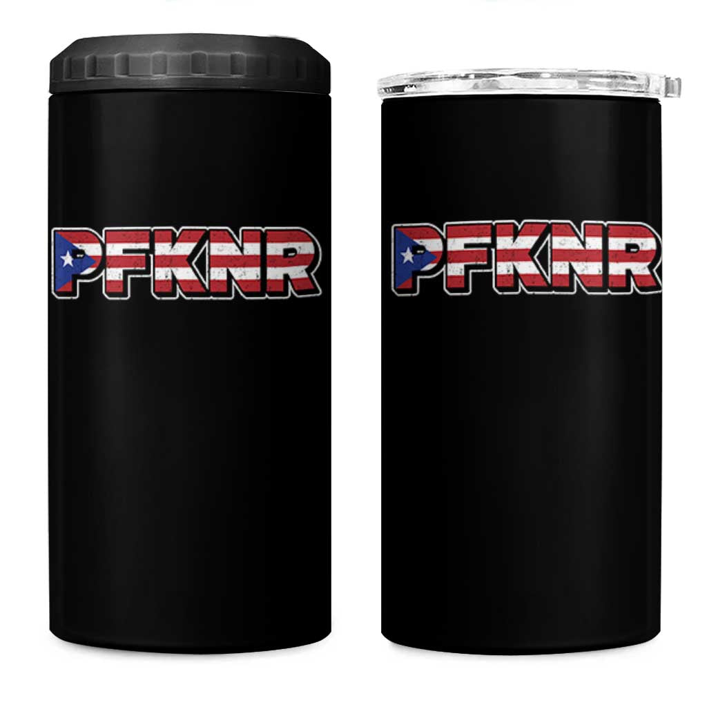 PFKNR 4 in 1 Can Cooler Tumbler Vintage Boricua Puerto Rican Flag - Wonder Print Shop