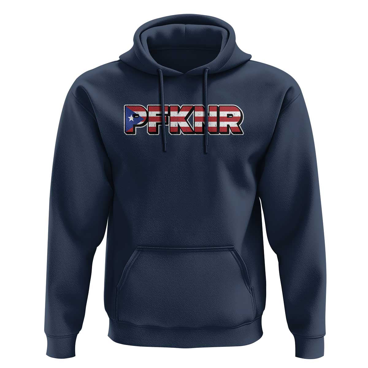 PFKNR Hoodie Vintage Boricua Puerto Rican Flag - Wonder Print Shop