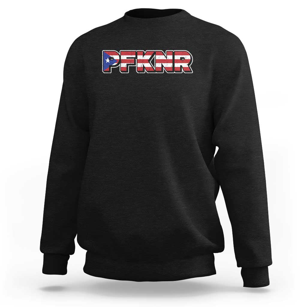 PFKNR Sweatshirt Vintage Boricua Puerto Rican Flag - Wonder Print Shop