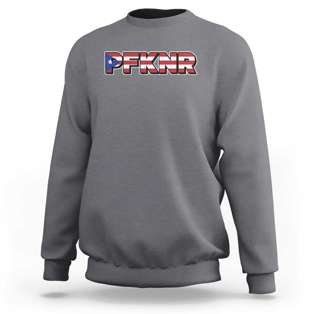PFKNR Sweatshirt Vintage Boricua Puerto Rican Flag - Wonder Print Shop