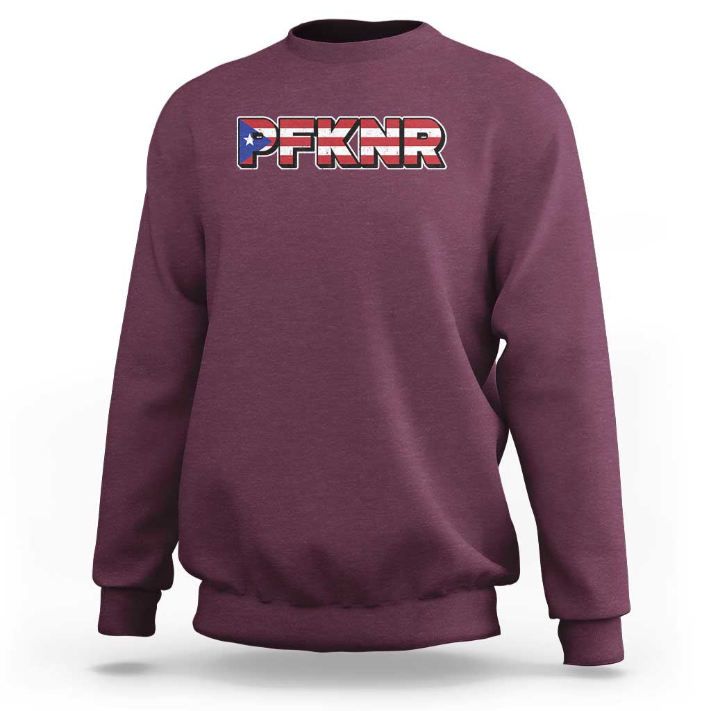 PFKNR Sweatshirt Vintage Boricua Puerto Rican Flag - Wonder Print Shop
