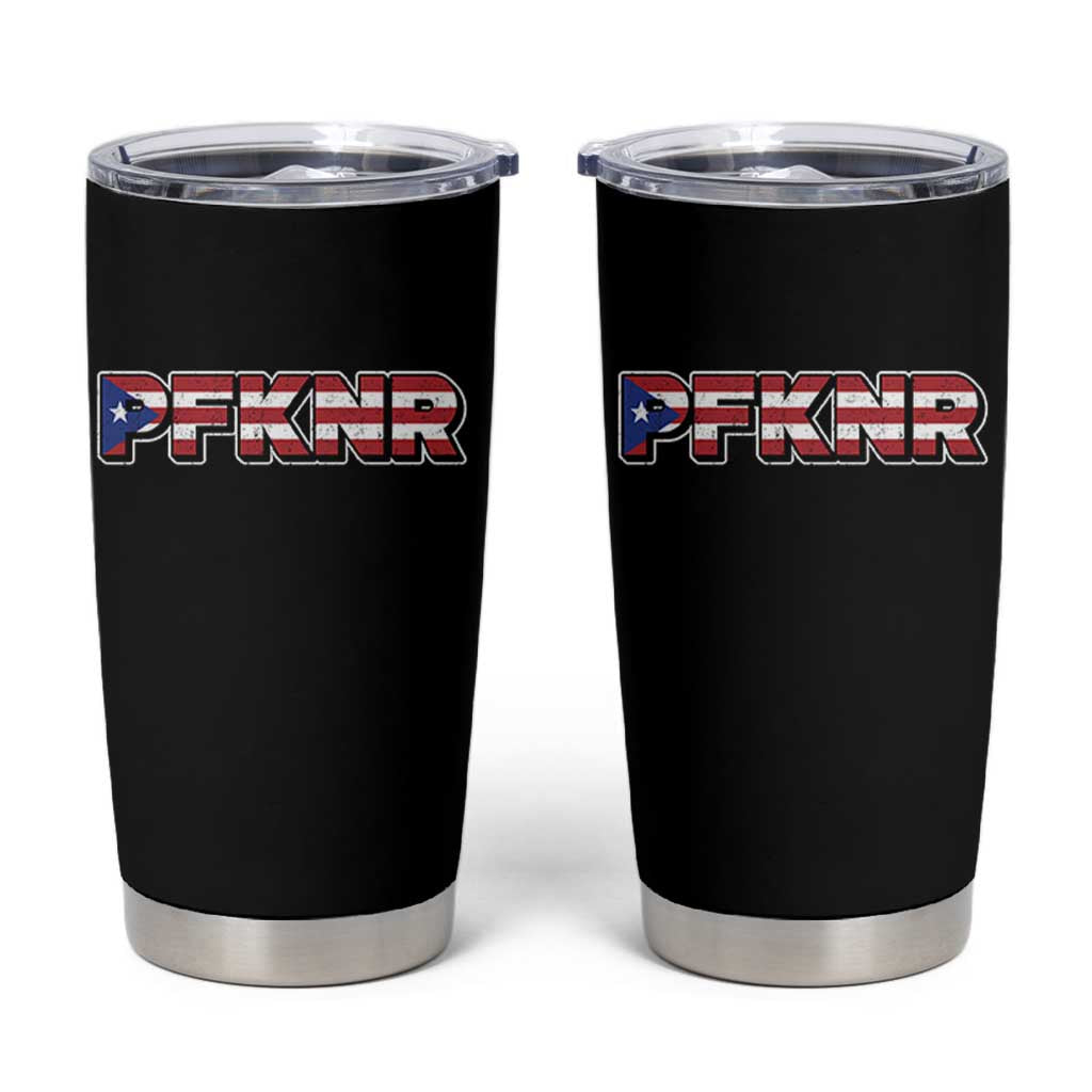 PFKNR Tumbler Cup Vintage Boricua Puerto Rican Flag - Wonder Print Shop