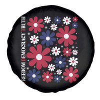 Subtle FDT Spare Tire Cover Boho Floral Red White Blue Social Justice - Wonder Print Shop