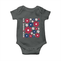 Subtle FDT Baby Onesie Boho Floral Red White Blue Social Justice - Wonder Print Shop