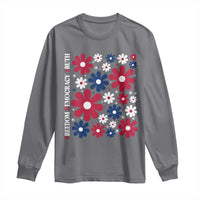 Subtle FDT Long Sleeve Shirt Boho Floral Red White Blue Social Justice - Wonder Print Shop