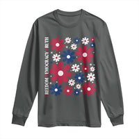 Subtle FDT Long Sleeve Shirt Boho Floral Red White Blue Social Justice - Wonder Print Shop