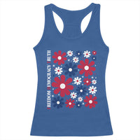 Subtle FDT Racerback Tank Top Boho Floral Red White Blue Social Justice - Wonder Print Shop