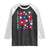 Subtle FDT Raglan Shirt Boho Floral Red White Blue Social Justice - Wonder Print Shop