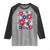 Subtle FDT Raglan Shirt Boho Floral Red White Blue Social Justice - Wonder Print Shop