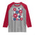 Subtle FDT Raglan Shirt Boho Floral Red White Blue Social Justice - Wonder Print Shop