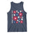 Subtle FDT Tank Top Boho Floral Red White Blue Social Justice - Wonder Print Shop