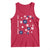 Subtle FDT Tank Top Boho Floral Red White Blue Social Justice - Wonder Print Shop