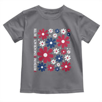Subtle FDT Toddler T Shirt Boho Floral Red White Blue Social Justice - Wonder Print Shop