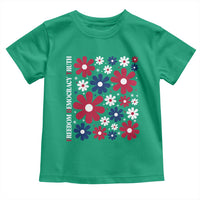 Subtle FDT Toddler T Shirt Boho Floral Red White Blue Social Justice - Wonder Print Shop