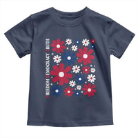 Subtle FDT Toddler T Shirt Boho Floral Red White Blue Social Justice - Wonder Print Shop
