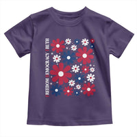 Subtle FDT Toddler T Shirt Boho Floral Red White Blue Social Justice - Wonder Print Shop
