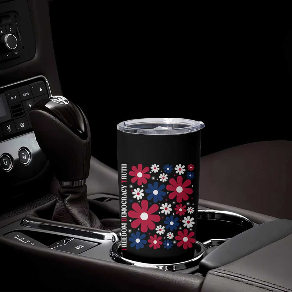 Subtle FDT Tumbler Cup Boho Floral Red White Blue Social Justice - Wonder Print Shop