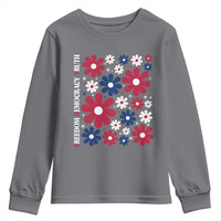 Subtle FDT Youth Sweatshirt Boho Floral Red White Blue Social Justice - Wonder Print Shop