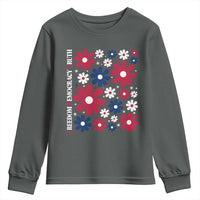 Subtle FDT Youth Sweatshirt Boho Floral Red White Blue Social Justice - Wonder Print Shop