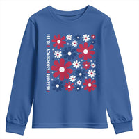 Subtle FDT Youth Sweatshirt Boho Floral Red White Blue Social Justice - Wonder Print Shop