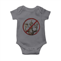 No Kings in America Baby Onesie Skull Crown Nope Kings - Wonder Print Shop