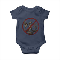 No Kings in America Baby Onesie Skull Crown Nope Kings - Wonder Print Shop