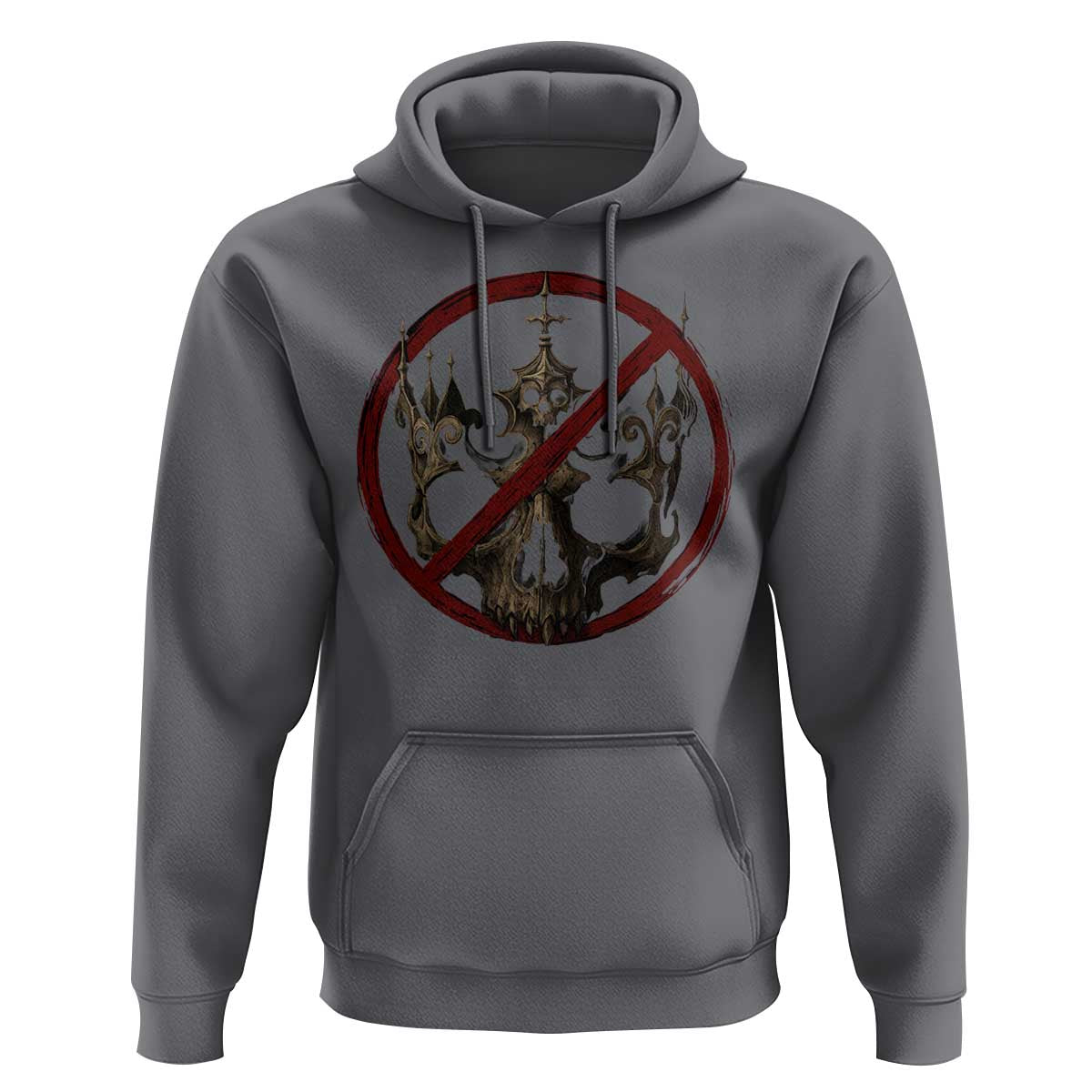 No Kings in America Hoodie Skull Crown Nope Kings - Wonder Print Shop