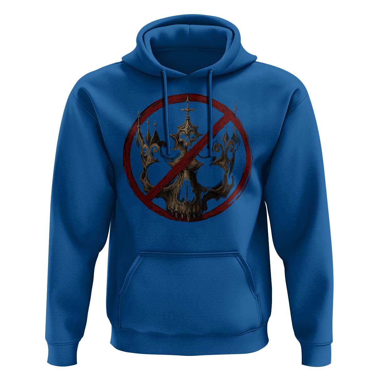 No Kings in America Hoodie Skull Crown Nope Kings - Wonder Print Shop